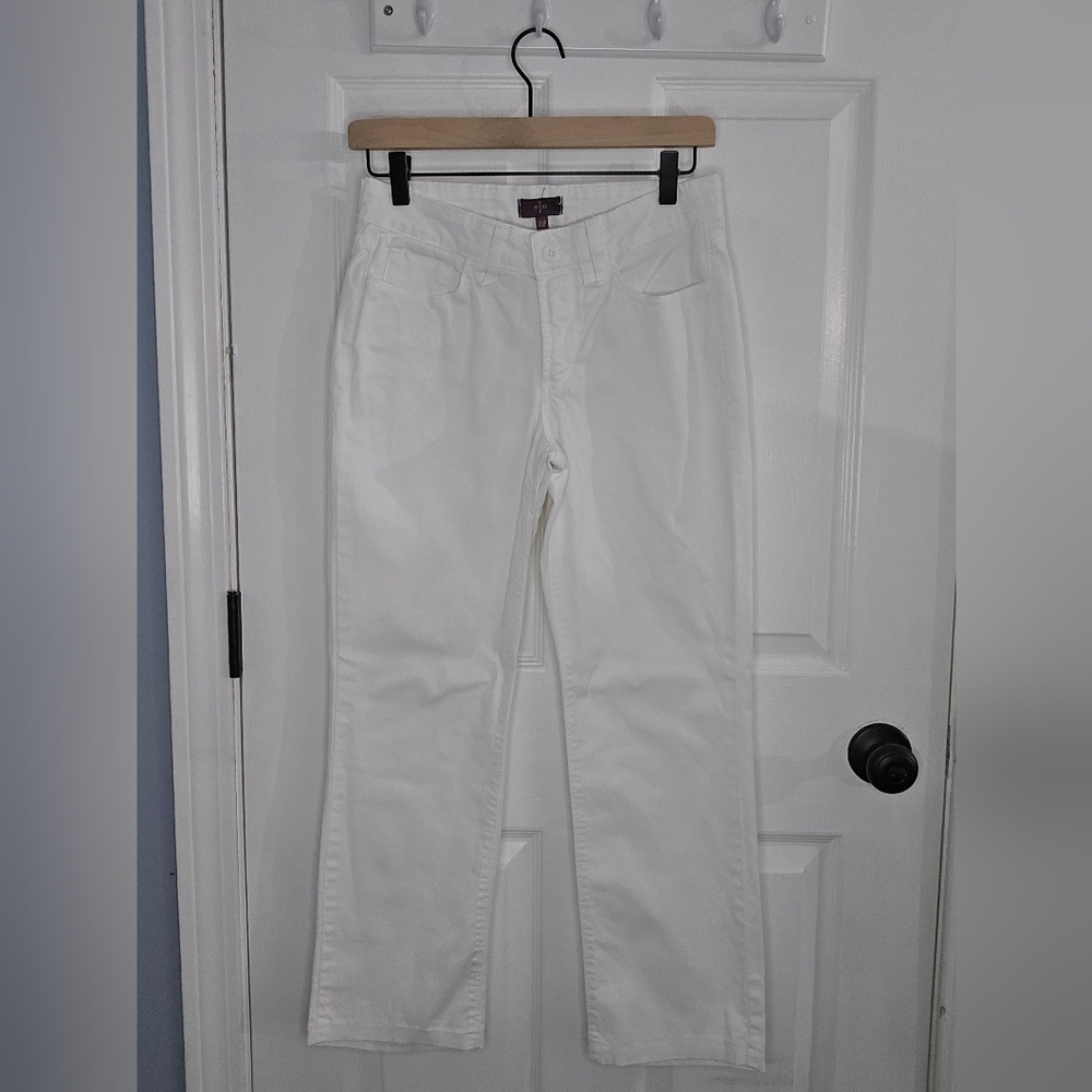 NYDJ Women's White Straight-Leg Jeans
